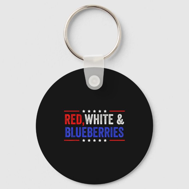 Red, White And Blueberries Patriot Dom 2025  Key Ring (Front)