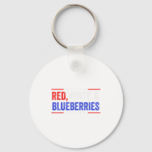 Red, White And Blueberries Patriot Dom 2025 Key Ring