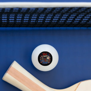 Red White And Boo Patriotic 4th Of July Ping Pong Ball