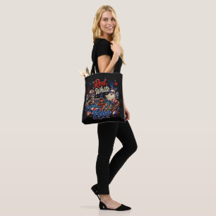 Red White And Boo Patriotic 4th Of July Tote Bag