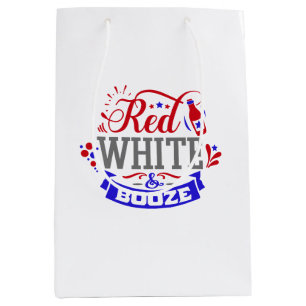 Red White and Booze Medium Gift Bag