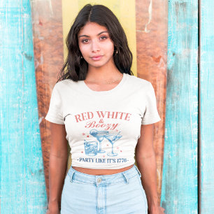 Red White And Boozy Vintage 4th of July America T-Shirt