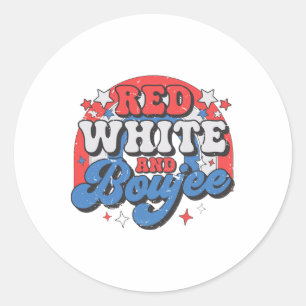 Red White And Boujee 4th Of July Independence Day Classic Round Sticker