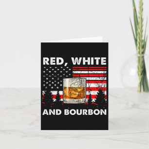 Red White And Bourbon Patriotic American Usa Flag Card