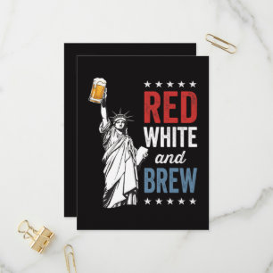 Red White and Brew 250th Anniversary Invitation Postcard