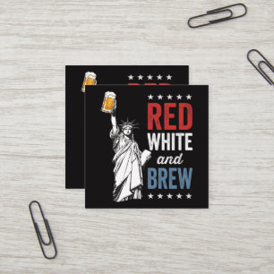 Red White and Brew 250th Anniversary Square Business Card