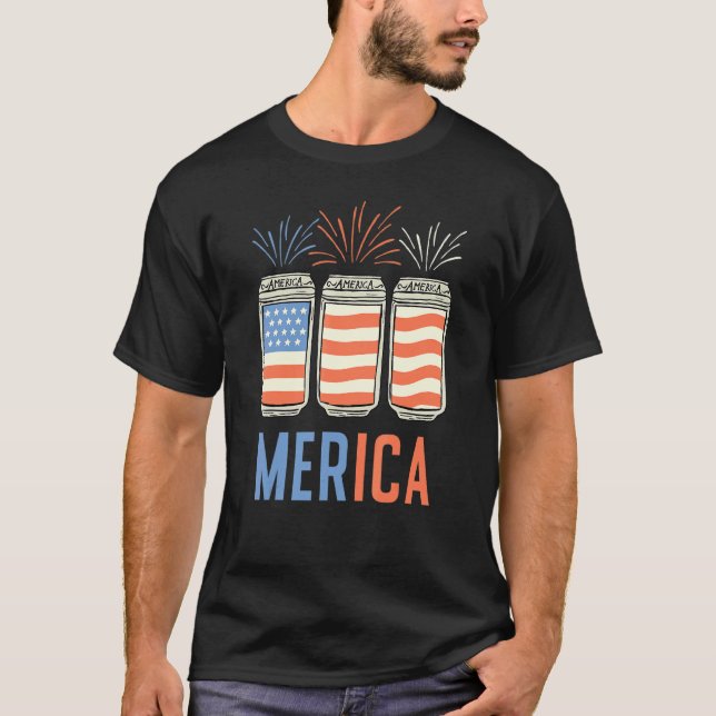 Red White And Brew Beer T-Shirt (Front)