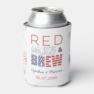 Red White And Brew Couples Shower Favour Can Coole Can Cooler