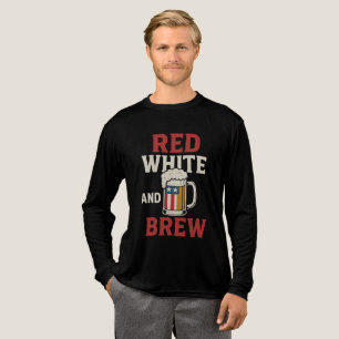 Red White and Brew Shirt – Funny Beer & USA Flag T
