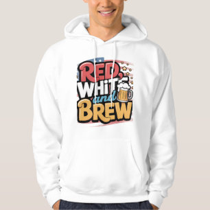 Red White and Brew USA Design Hoodie