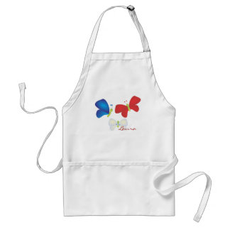 Red, White and Butterflies Standard Apron