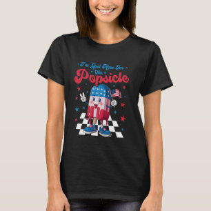 Red White And Cool 4th Of July Popsicle Ice Cream  T-Shirt