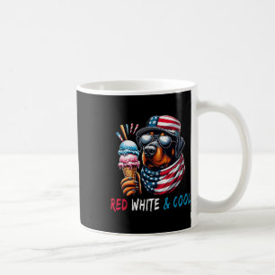 Red White And Cool Dog Ice Cream 4th Of July Coffee Mug