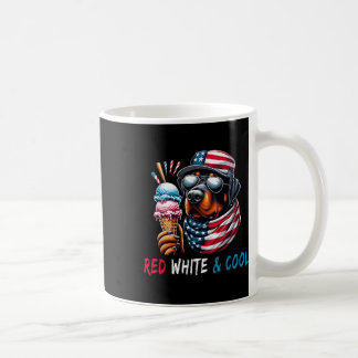 Red White And Cool Dog Ice Cream 4th Of July  Coffee Mug