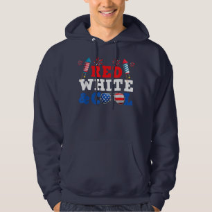 Red White And Cool Patriotic Boys 4th Of July Hoodie