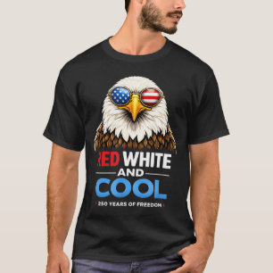 Red White and Cool Patriotic Eagle USA 250 Humour T-Shirt