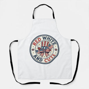 Red White And Cute Patriotic Womens Patriotic Spar Apron