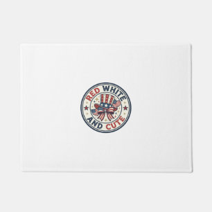 Red White And Cute Patriotic Womens Patriotic Spar Doormat