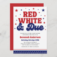 Red, White and Due 4th July Patriotic Baby Shower