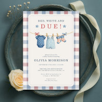 Red White and Due 4th of July America Baby Shower