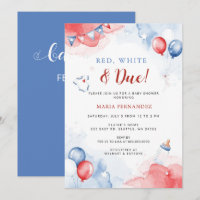 Red White and Due 4th of July Summer Baby Shower