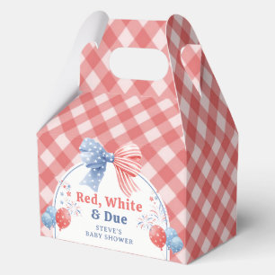 Red White and Due Baby Shower Favour Boxes