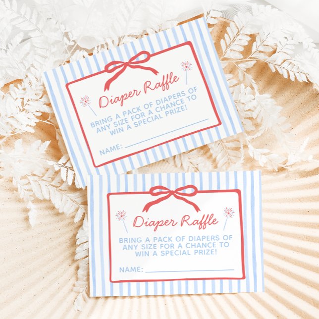Red, White, and Due Diaper Raffle Enclosure Card (Creator Uploaded)