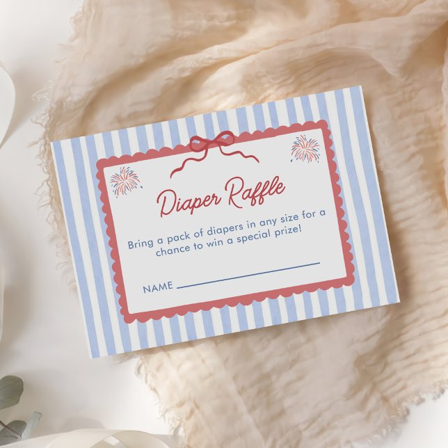 Red, White, and Due Diaper Raffle Enclosure Card (Creator Uploaded)