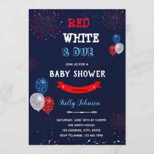 Red white and due invitation