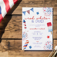 Red White and Due July Fourth 4th baby shower