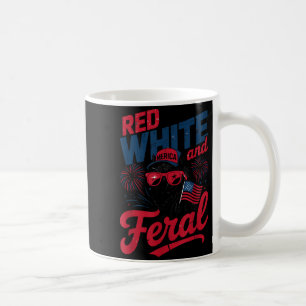 Red White And Feral - Patriotic USA Horse Merica Coffee Mug