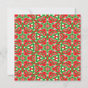 Red, White and Green Kaleidoscopes Card