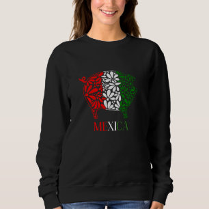 Red White and Green Mexica Talavera Pig Sweatshirt