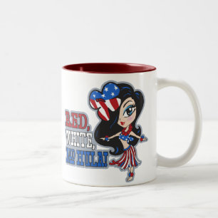 Red, White and Hula Mugs