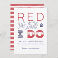 Red White And I Do Save The Date or Elopement 