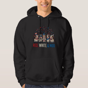 Red White and Moo Patriotic Cow Vintage Shirt_1 Hoodie
