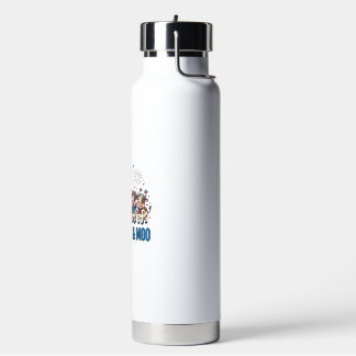 Red White and Moo Patriotic Cow Vintage Shirt_1 Water Bottle