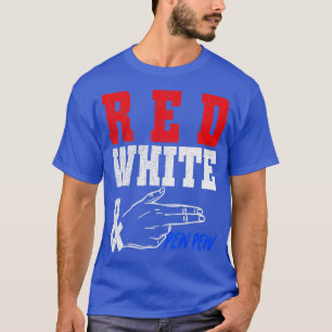 Red White and PewPewPew Guns 4th July Independence T-Shirt