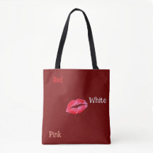 Red, White, and Pink Tote Bag