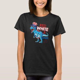 Red White And Rawr Rex Usa Dinosaur Patriotic 4th T-Shirt