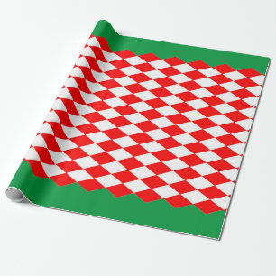 RED,WHITE AND RED DIAMOND CHRISTMAS Wrapping Paper