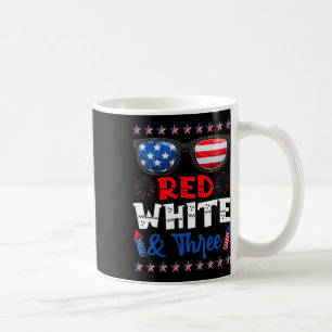 Red White And Three 3rd Birthday Usa American Flag Coffee Mug