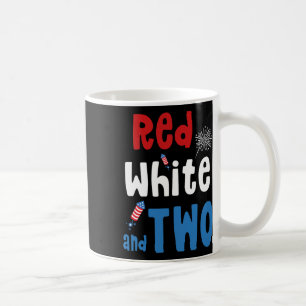 Red White And Two Birthday 4th Of July American 2n Coffee Mug