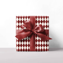 Red & White Argyle Festive Modern Christmas
