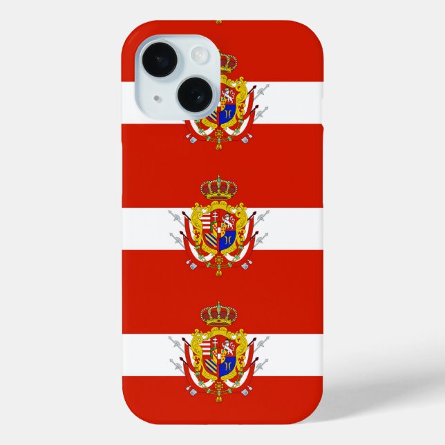 Red White Banner Grand Duchy of Tuscany Case-Mate iPhone Case (Back)