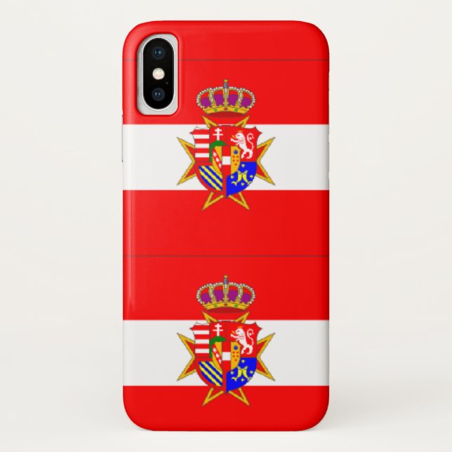 Red White Banner Grand Duchy of Tuscany Case-Mate iPhone Case (Back)