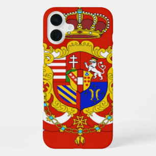 Red White Banner Grand Duchy of Tuscany iPhone 16 Plus Case