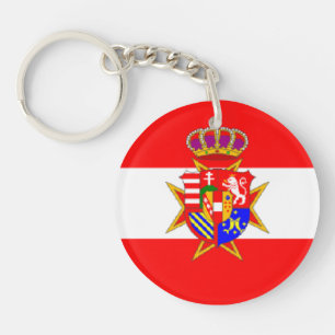 Red White Banner Grand Duchy of Tuscany Key Ring
