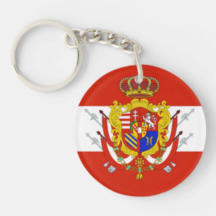 Red White Banner Grand Duchy of Tuscany Key Ring