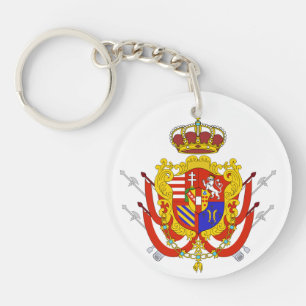 Red White Banner Grand Duchy of Tuscany Key Ring